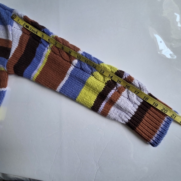 St John's Bay Multicolor Striped Cable Knit Sweater - Picture 8 of 8